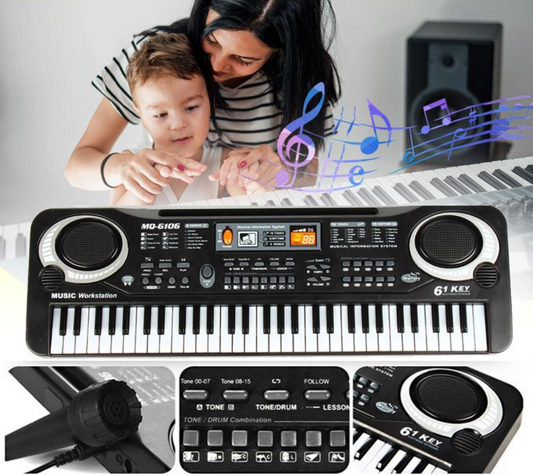 Educational simulation 61-key bandstand keyboard piano electronic keyboard with microphone