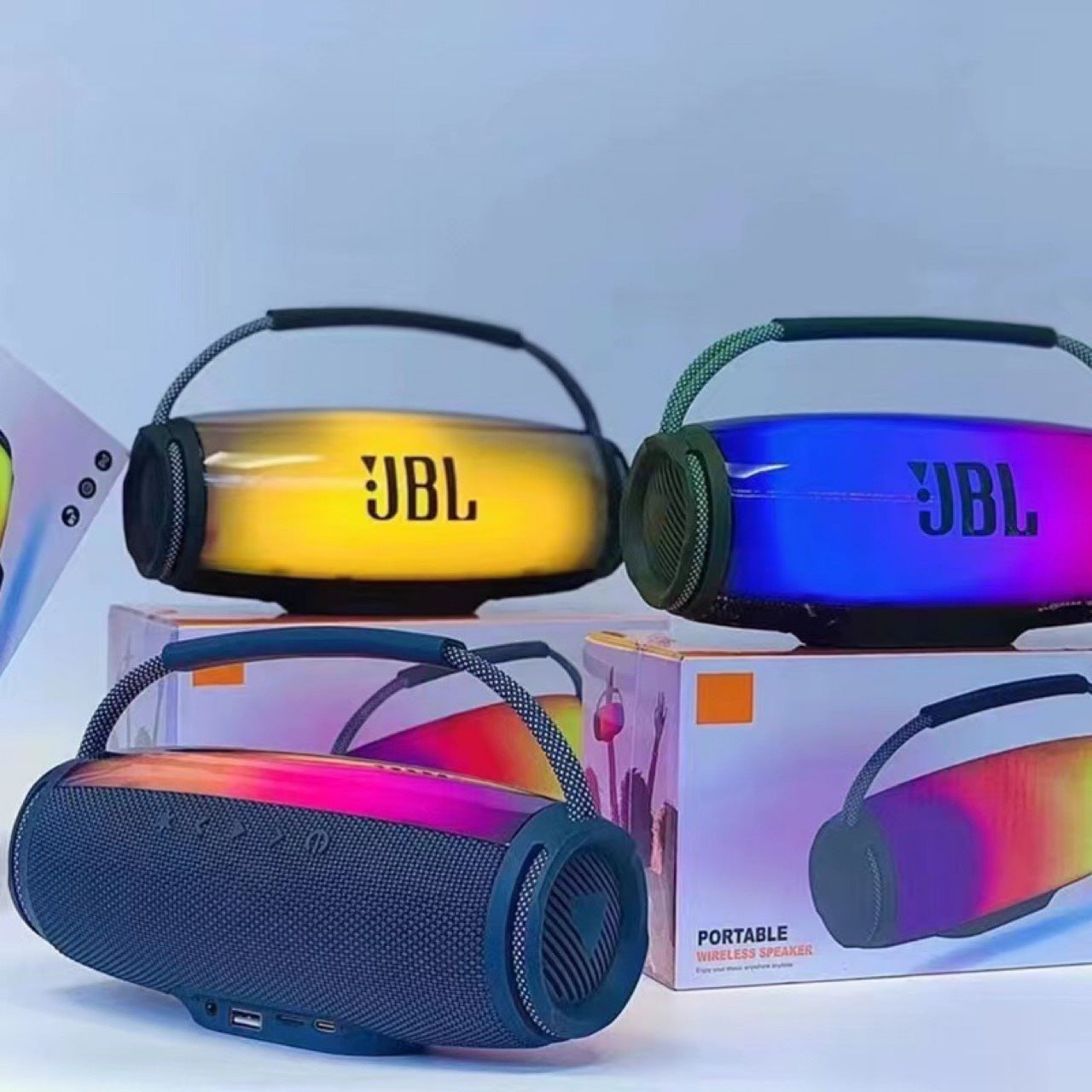 2023 new J-B-L pluse6 portable outdoor subwoofer LED colorful lights music pulse bt speakers