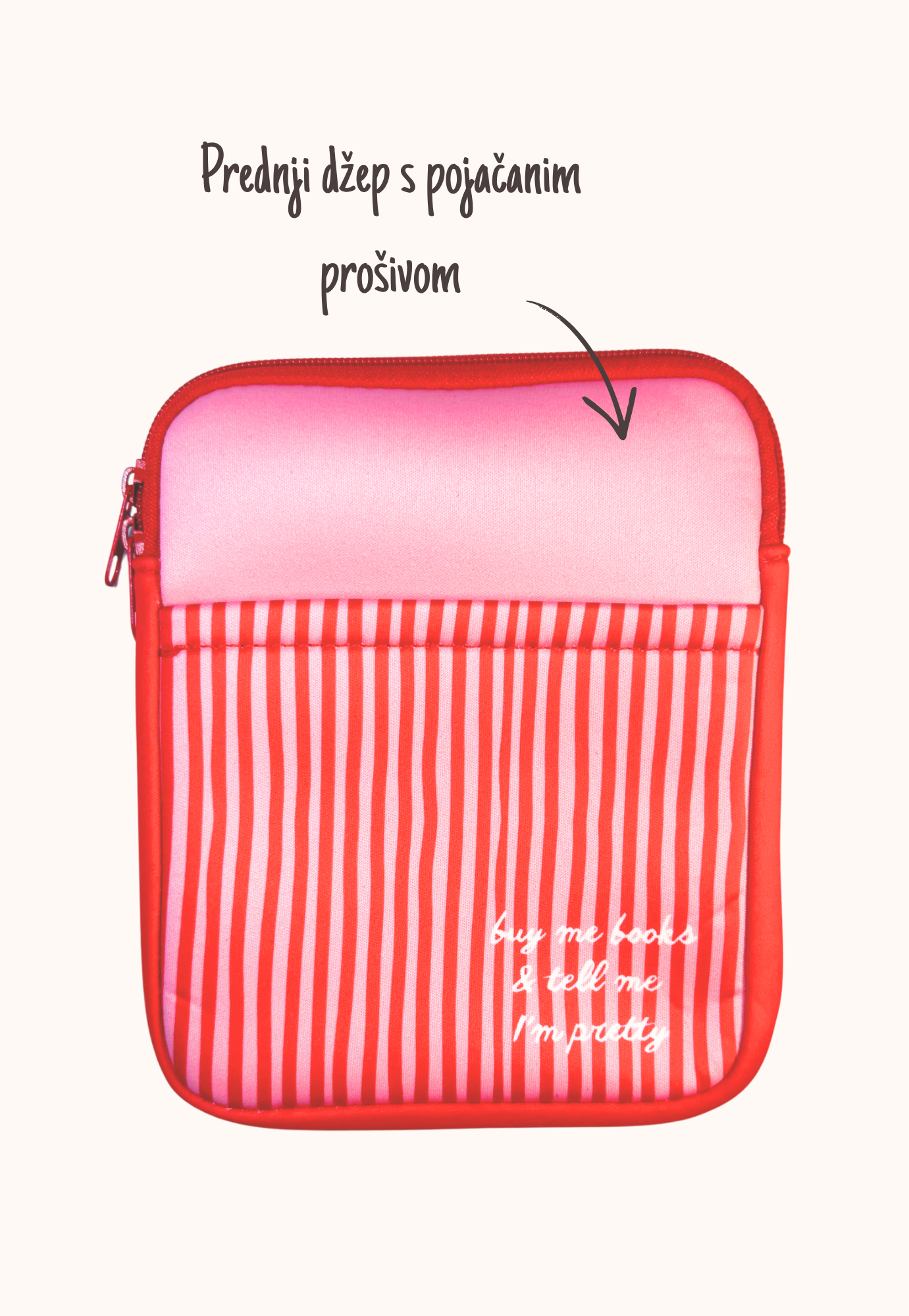 Pink Red Stripes | E-Reader Sleeve