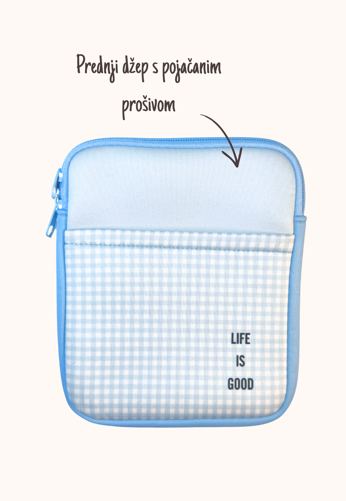 The Blue Gingham | E-Reader Sleeve
