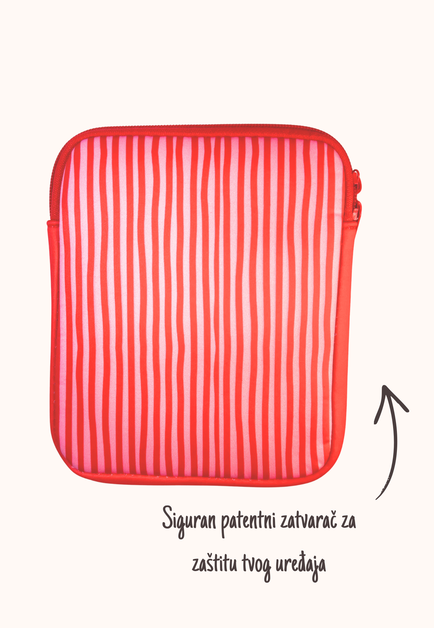 Pink Red Stripes | E-Reader Sleeve