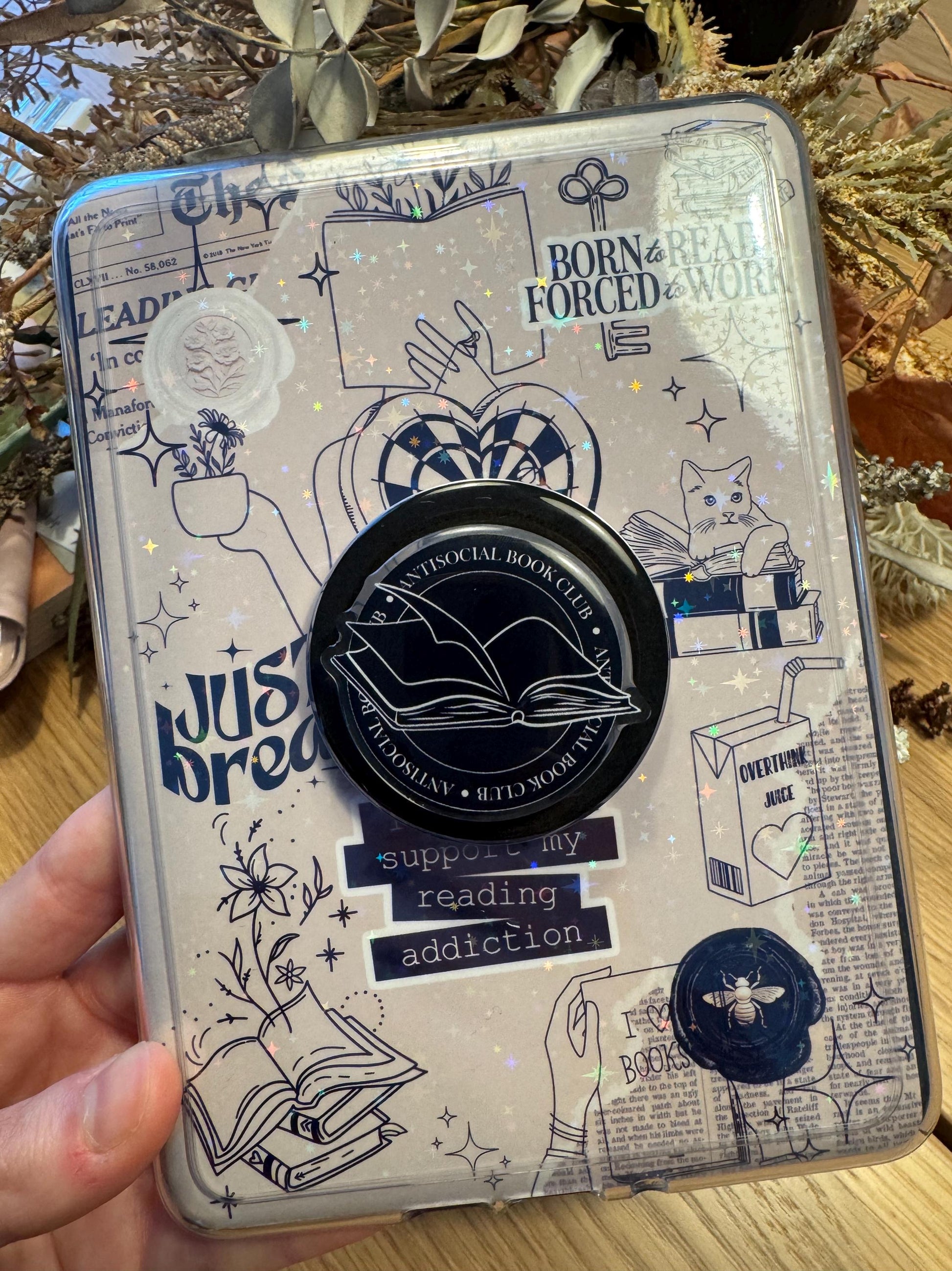 Bookish MagSafe Grip: Anti-Social Book Club Kindle/Phone Accessory