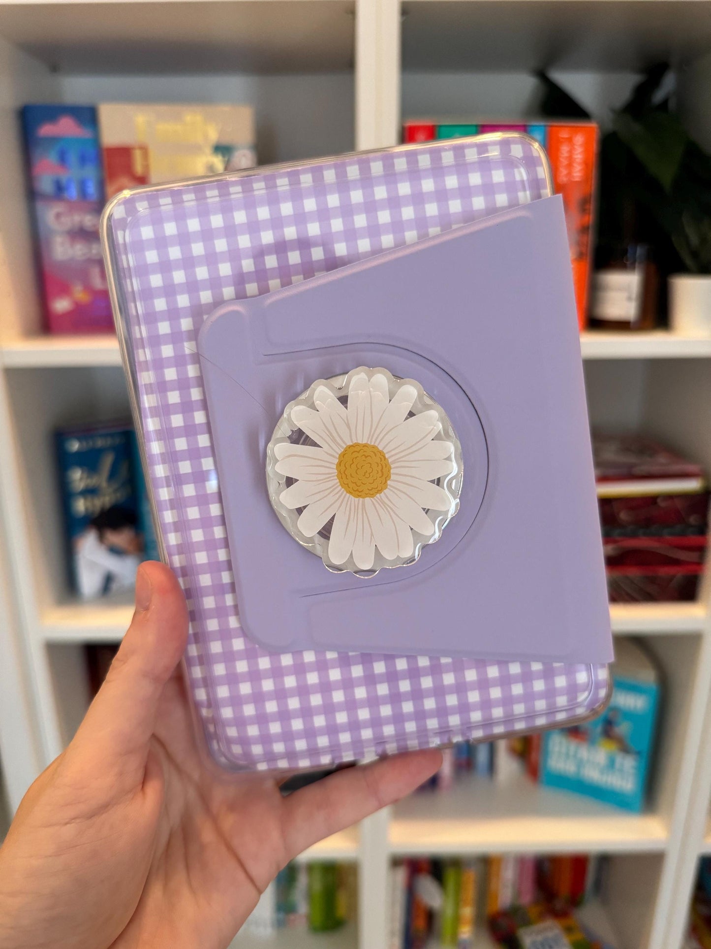 Purple Magnetic Kindle Case: Detachable Flip Cover + 2 Free Kindle Inserts (you choose which ones)