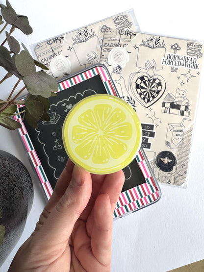 lemon magsafe kindle grip kindlegrip popsocket