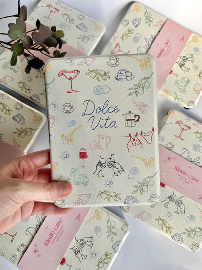 Dolce Vita Kindle Kobo Case with Hand Strap | PU Leather E-Reader Cover | Fits Kindle Paperwhite, Basic & Kobo