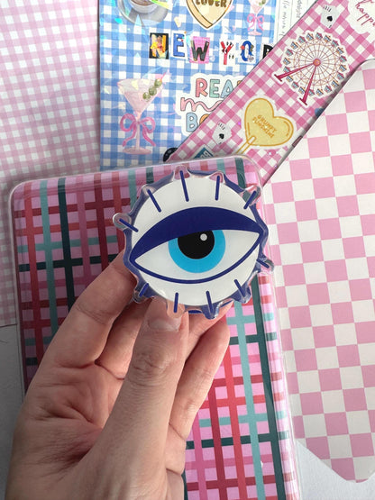 Evil Eye Kindle MagSafe Grip – Bookish Magnetic Phone Kobo Grip | Adhesive Magsafe Ring Included | Kindle Accessories