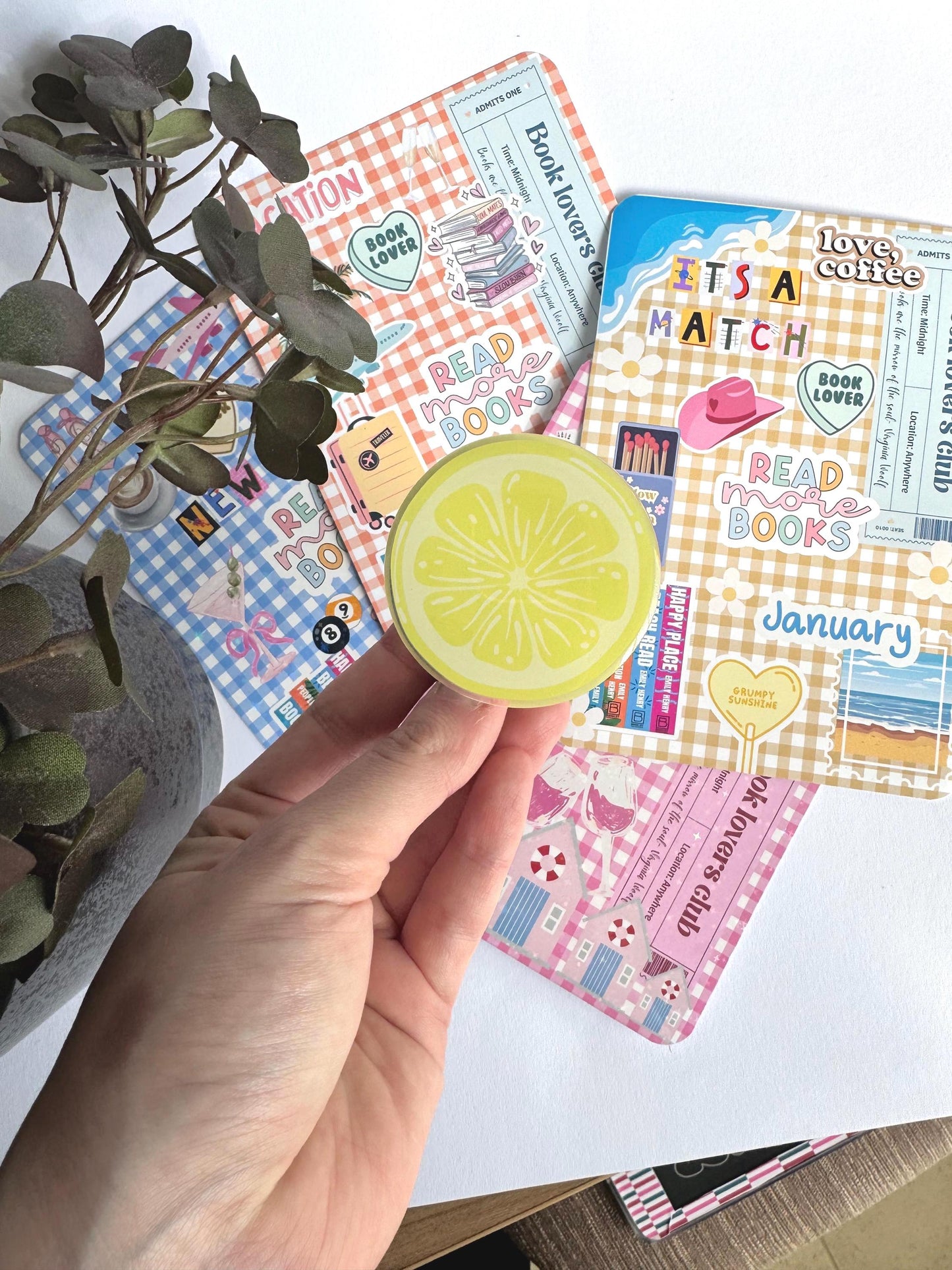lemon magsafe kindle grip kindlegrip popsocket