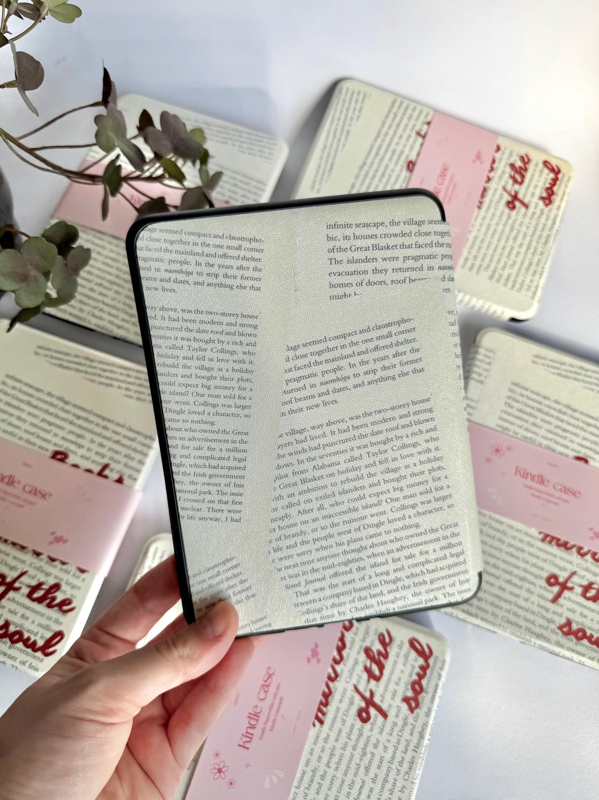Bookworm Kindle Kobo Case with Hand Strap | PU Leather E-Reader Cover | Fits Kindle Paperwhite, Basic & Kobo