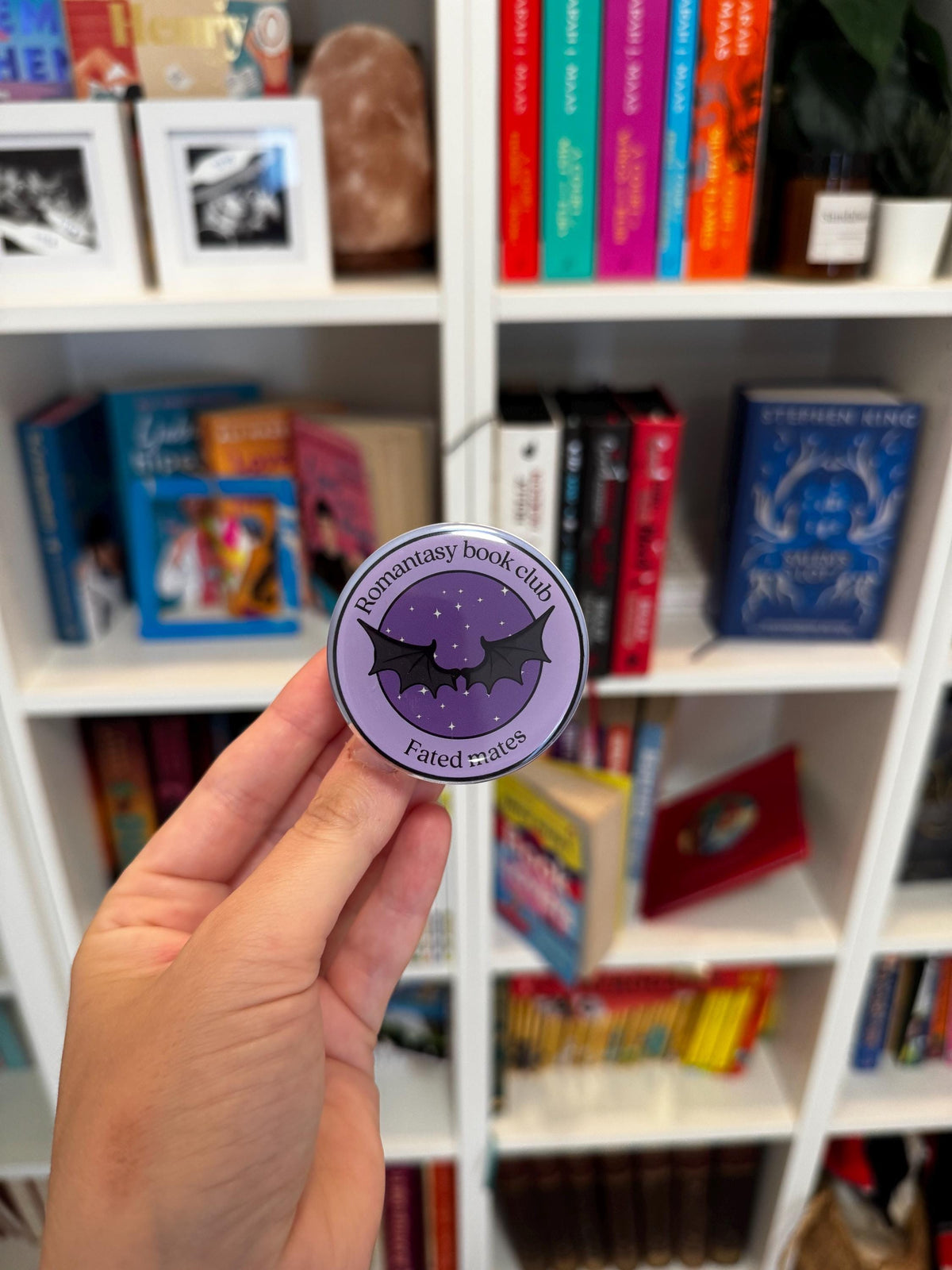 Purple Romantasy Kindle MagSafe Grip: Bookish Magnetic Phone Accessory